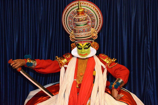INDIA, KUMILY,,, Kathakali dance