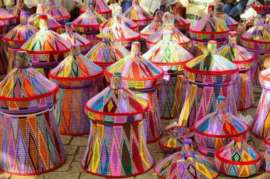 ETHIOPIA,AXUM, weekly basket market clipart