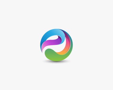 Çember gradyan kemer vektör logosu