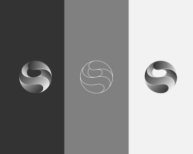 Küre küresel logosu monogramı