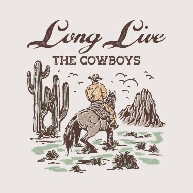 Cowboys Çöl Sahnesi Çok Yaşa