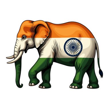 Indian Elephant Symbol of Pride and Strength clipart