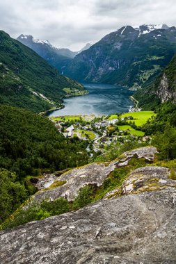 Yazın Norveç manzarası