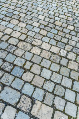 Şehirdeki eski kaldırım taşları