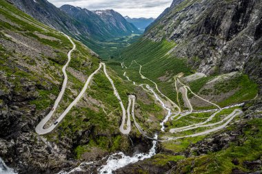 Norveç 'te yolun havadan görünüşü