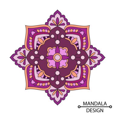 Süslü Renkli Mandala Kitap Sayfası