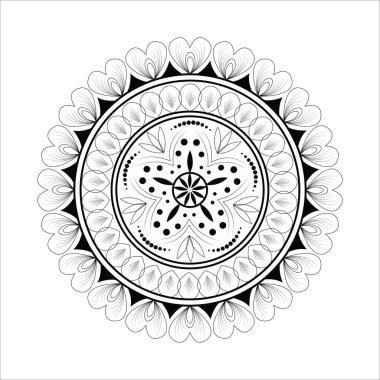 Mandala Vektör Sanat Tasarım Şablonu SVG, Ai, EPS, PDF, DXF, JPG, PNG