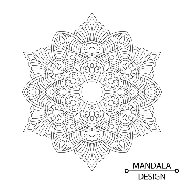 Yetişkinler ve Çocuklar için Renkli Kitap Sayfası 'ndan Moda Mandala