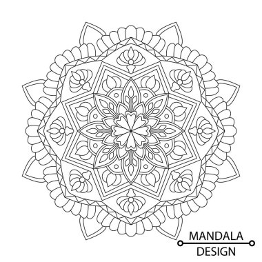 Modern Mandala Renklendirme Kitabı Sayfası