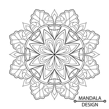 Eathic orieantal stil mandala ile dekoratif süsleme