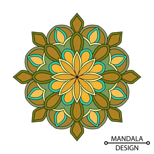 Stock vector Decotative simple floral patterns colour mandala