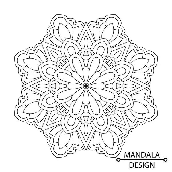 Eşsiz tasarım doğa tarzı mandala boyama kitabı sayfası