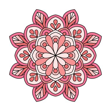 Kozmik kıvrımlı mutluluk rengi mandala boyama kitabı sayfası