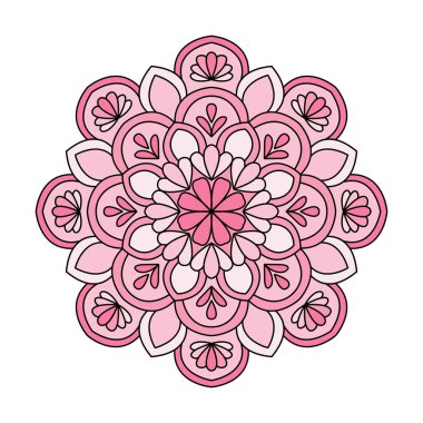 Kozmik renkli mandala boyama kitabı sayfası