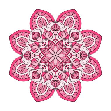 Basitlik Merkezi renk mandala boyama kitabı sayfası