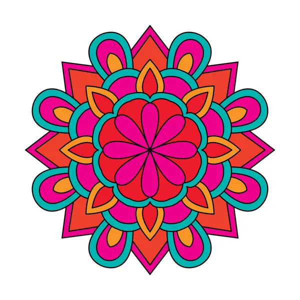 Huzurlu renkli mandala boyama kitabı Pagelicity Mistik renkli mandala boyama kitabı sayfası