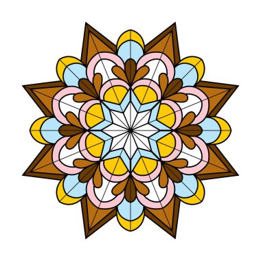 Dönen Sükunet Rengi Mandala Boyama kitabı sayfası