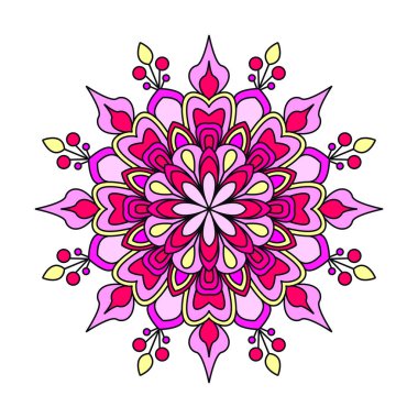 Tranquil Circles renk mandala boyama kitabı sayfası