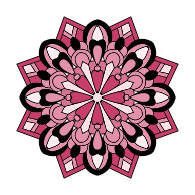 Rüya Yaprakları renkli mandala boyama kitabı sayfası