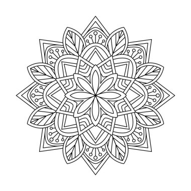 Kasırga esrarengiz mandala boyama kitabı sayfası