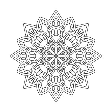 Esrarengiz farkındalık mandala boyama kitabı sayfası