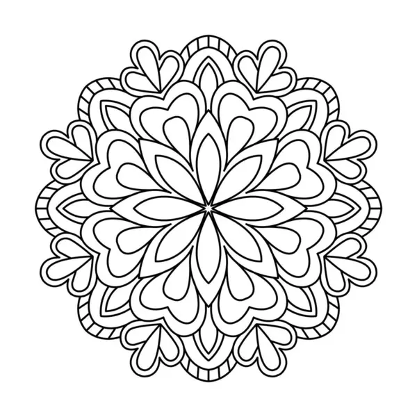 Çiçek yaratıcılığı gizemli mandala boyama kitabı sayfası