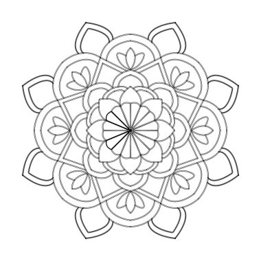 Mysterious Relaxation mandala coloring book page