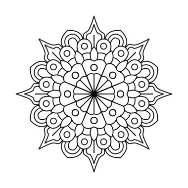 Radiant Blossoms mandala boyama kitabı sayfası