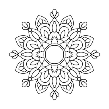 Mutlu Whorls mandala boyama kitabı sayfası