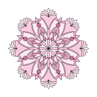 Kasırga rengi mandala boyama kitabı sayfası