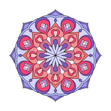 Dönen mutluluk rengi mandala klasör boyama kitabı sayfası