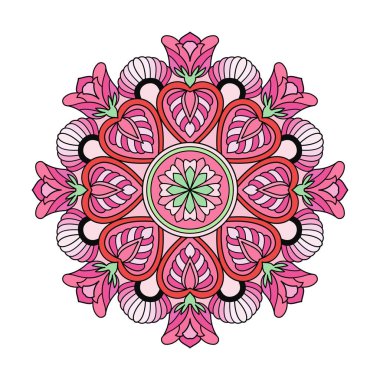 Neşeli Kasırga renk mandala boyama kitabı sayfası