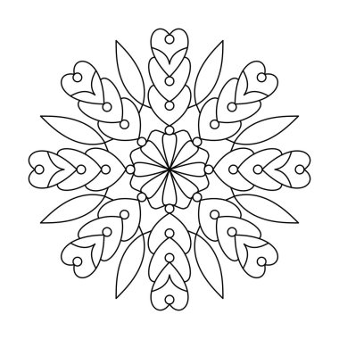 Mistik soyut mandala boyama kitabı sayfası