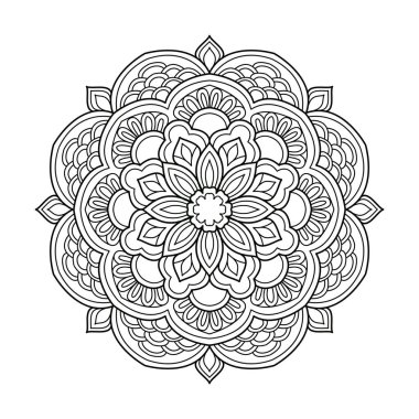 Harmony Wheels mandala boyama kitabı sayfası