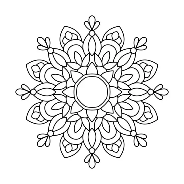 stock vector Blissful Whorls mandala coloring book page