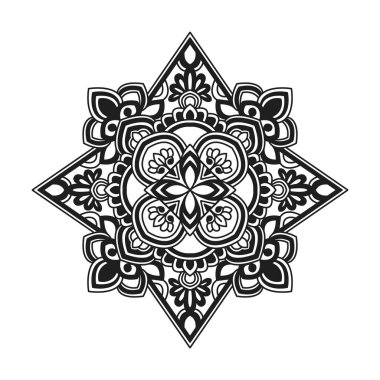 Yetişkin İlahi Serenity mandala boyama kitabı sayfası