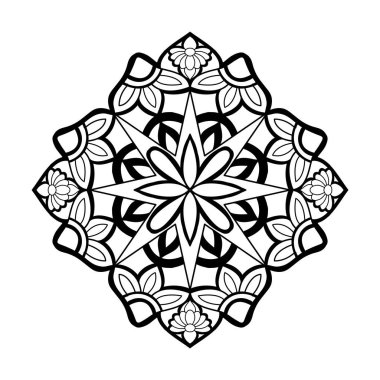 Mandala Mozaik boyama kitabı sayfası 