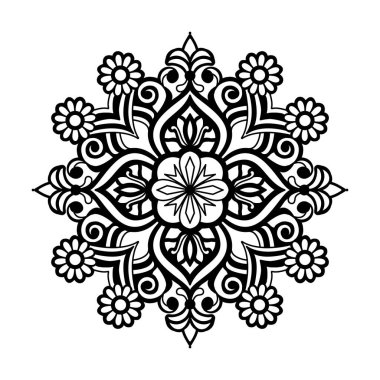 Galaktik Bahçeler yetişkin boyama kitabı mandala sayfası