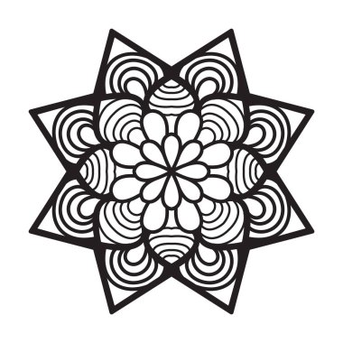 Enigmatik güzel mandala kitap sayfası