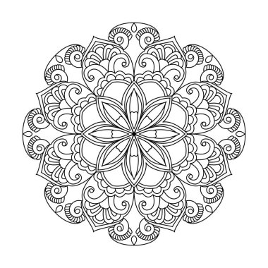 Mandala Sihirli Boyama kitabı sayfası