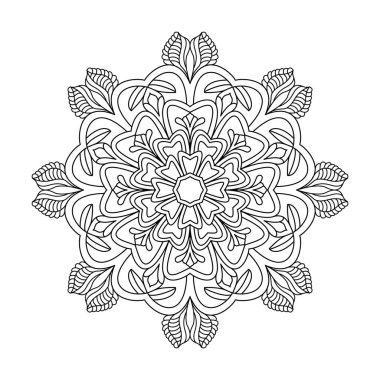 Mandala Dönen Mutluluk Boyama kitabı sayfası