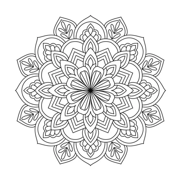 Yetişkin boyama kitabı mandala sayfasında harmoni 