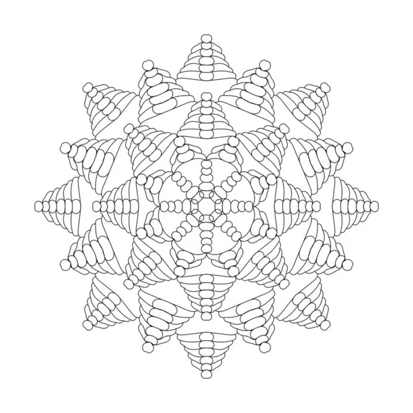 Büyüleyici Mandala boyama kitabı sayfası