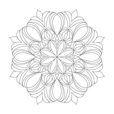 Çocuklar için Renklendirme Kitabı Sayfası Yaratıcılık Mandala 