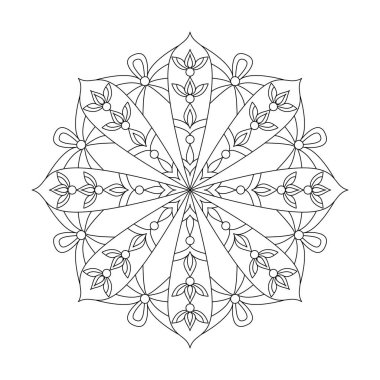 Çocuklar için mandala boyama kitabı sayfasının yeniden düzenlenmesi