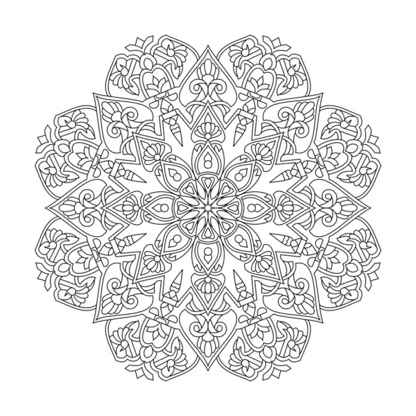 Çocuklar için süs mandala rengi ve boyama kitabı sayfası
