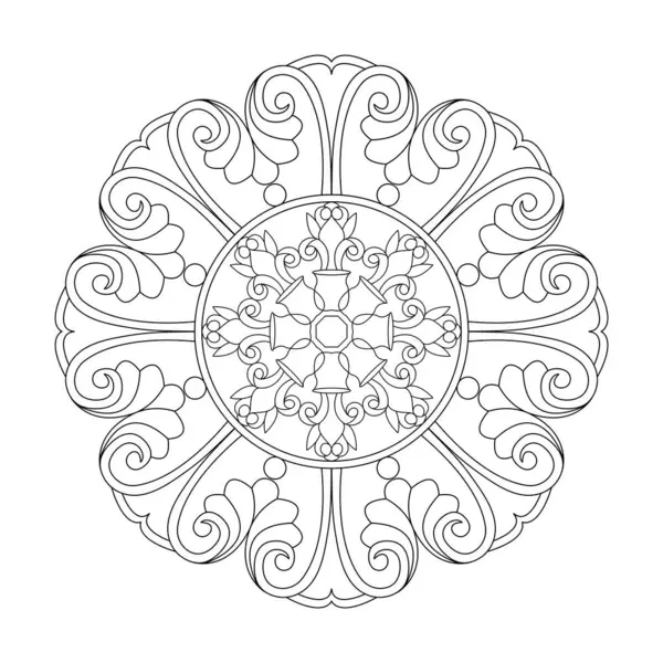 Çocuklar için Göksel Boyama kitabı mandala sayfası 
