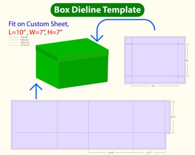 Kelebek Açılır Zarf W 12.74, H 9.74 cm Dieline Şablonu. Tasarım Düzenlenebilir Vectoe Dosyası