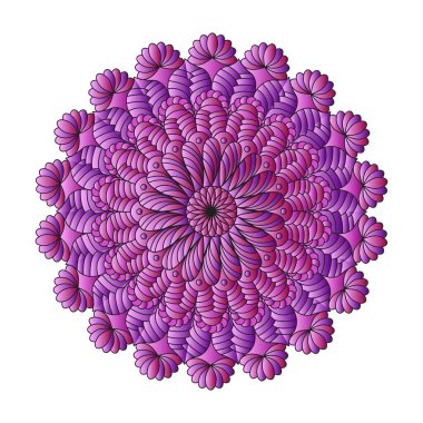 Serene Meadows Renkli Mandala boyama kitabı sayfası. Yetişkinler İçin Mandala Boyama Kitabı Sayfaları Rahatlatır, Deneyimler Rahatlatır. Yeniden Boyutlandırılabilir Vektör Dosyası
