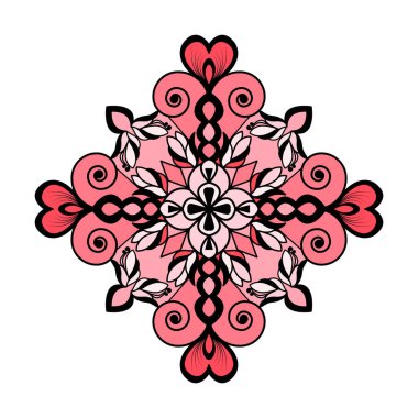 Hues 'daki Harmony yetişkin boyama kitabı mandala sayfası. Yetişkinler İçin Mandala Boyama Kitabı Sayfaları Rahatlatır, Deneyimler Rahatlatır. Yeniden Boyutlandırılabilir Vektör Dosyası